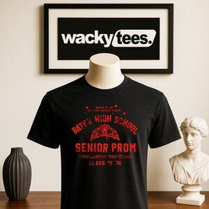 Carrie Class of 1976 Bates High School Senior Prom Horror Graphic Tee Shirt